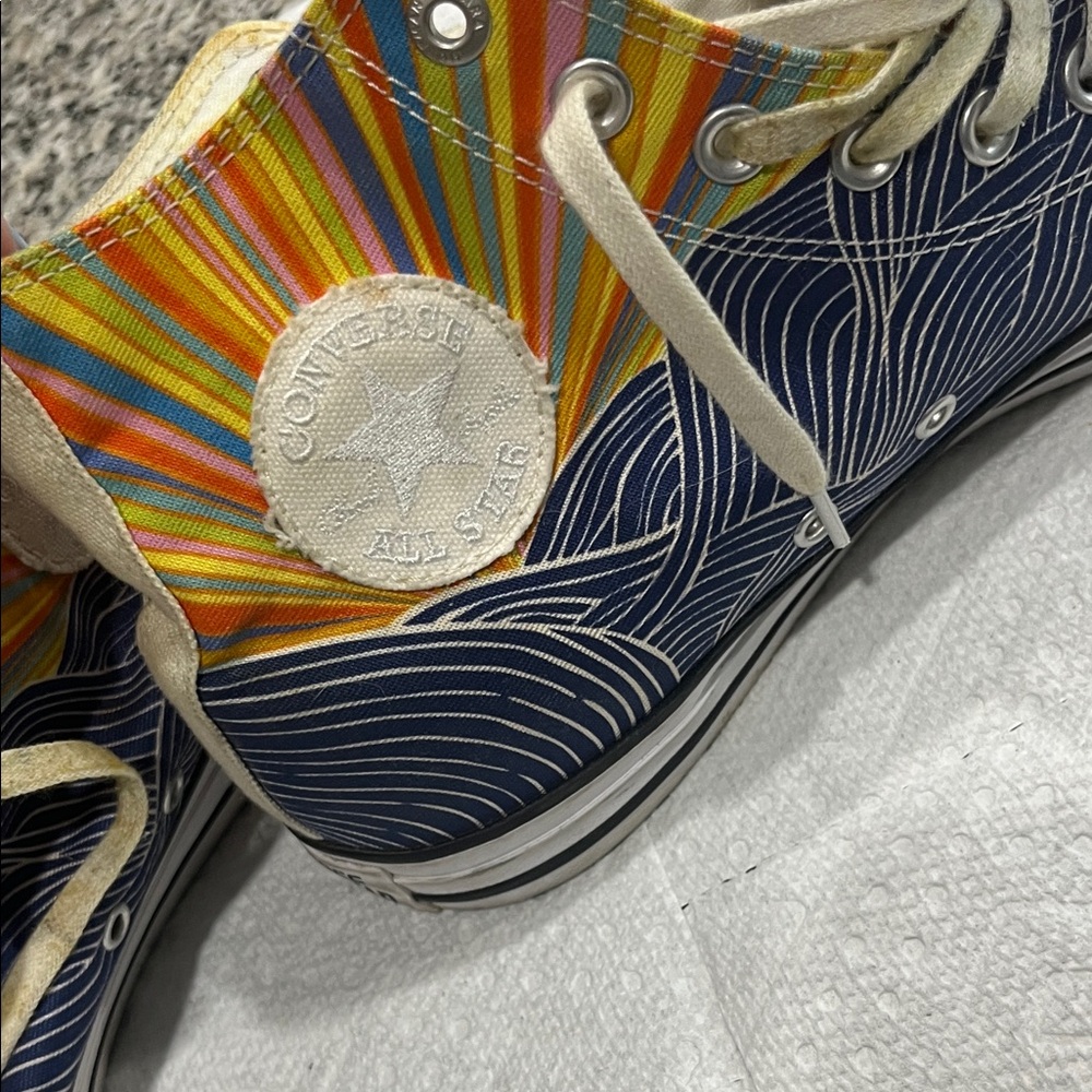 Converse High-Top Sneakers with Blue and White Design - Picture 3 of 12